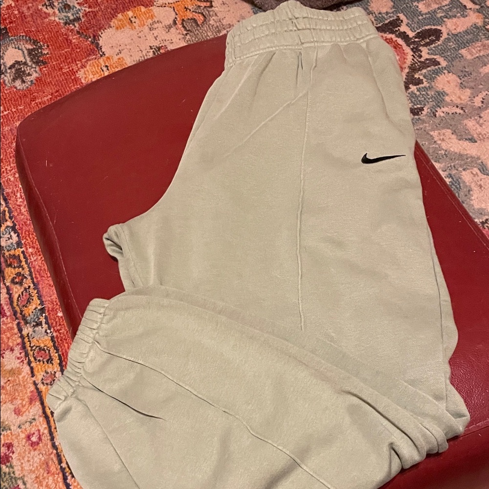 Nike 100% Cotton Green Joggers, Size M